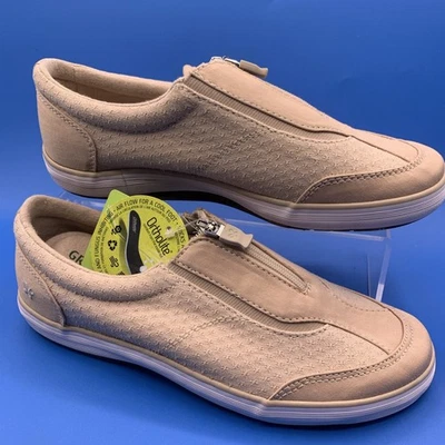 Zapatos cómodos para mujer Grasshoppers Ortholite beige con cremallera EF52810 - talla EE. UU. 6W ANCHO Foto 1 de 4