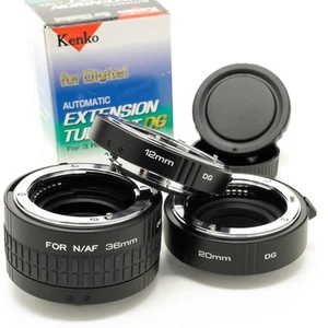 Kenko Extension Tube Set DG (12mm, 20mm, 36mm) for Nikon AF - Picture 1 of 11
