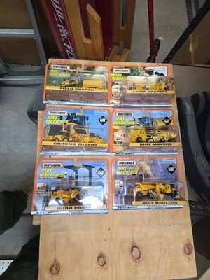 Matchbox Dirt Machines 1997 Shapers Movers Haulers Tillers Pavers Lot Of 6 New - Image 1 of 4