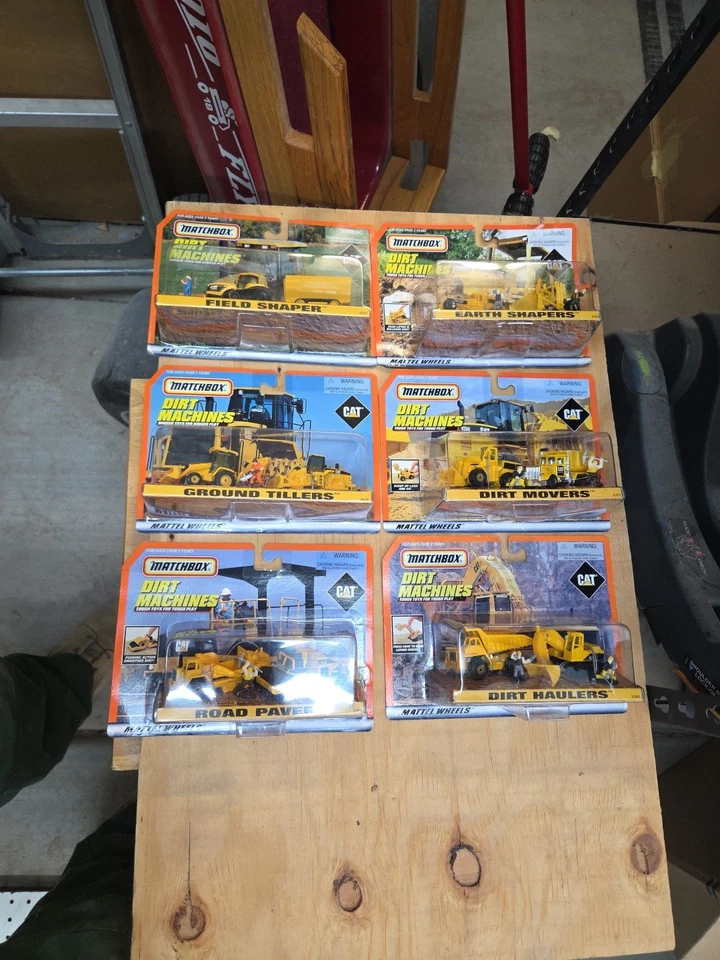 Matchbox Dirt Machines 1997 Shapers Movers Haulers Tillers Pavers Lot Of 6 New - Image 1 of 4