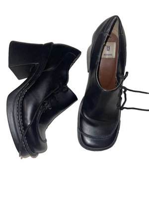 Vintage 90's Bakers Black Y2K Platform Chunky Heel Sz 5.5  Victorian - Image 1 of 4