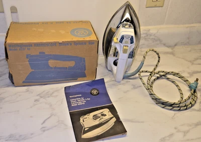 DE COLECCIÓN ~ Plancha de vapor para espolvorear Westinghouse Fabricscope HSSF40 ~ Funciona Foto 1 de 4