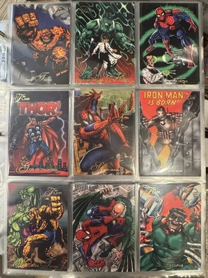 1994 年 Marvel Flair 年度近完整 144(150 张)基础卡套装,#1-150 — 第 1/4 张图片
