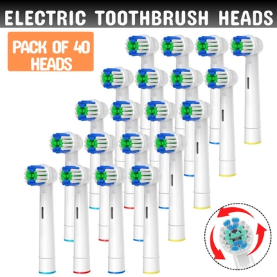 1-40 Electric Toothbrush Heads Compatible With Oral B Braun Replacement brush UK - Image 1 of 4