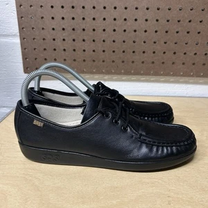 SAS Siesta schwarze Halbschuhe Leder Damenschuhe Größe 10 S bequem - Bild 1 von 9
