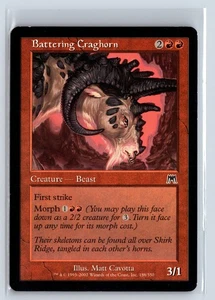 (2x) BATTERING CRAGHORN - Onslaught – MTG Magic the Gathering Card - Common - Picture 1 of 6