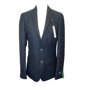 Giacca blazer Paisley e grigio NUOVO cappotto sportivo uomo blu navy taglia 36 R slim fit - Foto 1 di 10