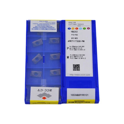 ZCC-CT APKT11T308-PM YBG202 CNC Carbide Inserts 10pcs for Steel Stainless Steel - Image 1 of 4