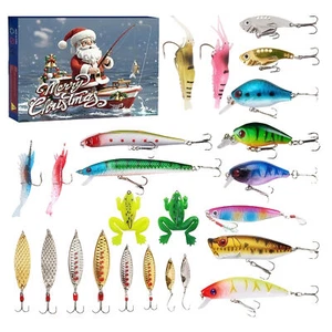 Angel-Adventskalender 2024 mit 24 einzigartigen Fischködern für Angler - Bild 1 von 12