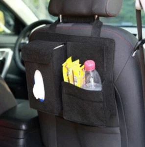 Car Seat Back Storage Bag Organizer Multi-Pocket Travel napkin snack drink - Bild 1 von 5