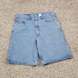 VTG Levis 550 Jean Shorts Mens 36 Blue Denim Loose Relaxed Y2K Skater Baggy - Picture 1 of 11