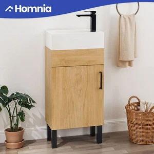 16" Small Space Saving Bathroom Vanity Storage Cabinet Basin Sink Combo Shelving - Picture 1 of 11