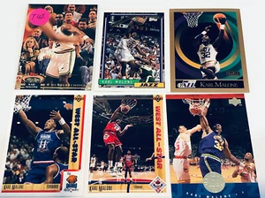 Karl Malone Lot Of 6 Different Utah Jazz NBA Basketball Cards HOF T42 - Picture 1 of 2