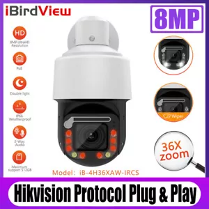 Cámara PTZ de alta velocidad compatible con iBirdView 4K 8MP 36X zoom luz híbrida IR POE - Imagen 1 de 15