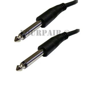 15Ft 1/4" Mono Male to Male Audio Patch Cable Guitar Amplifier AMP Speaker PA - Picture 1 of 1