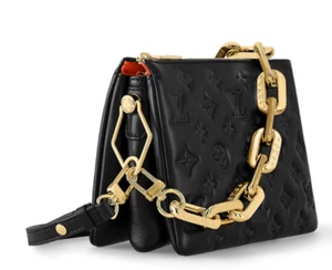 Louis Vuitton Coussin BB Bag Black Leather Embossed Monogram Crossbody M21259 - Picture 1 of 14