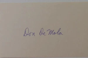 "Montreal Expos" Don DeMola Hand Signed 3X5 Card COA - Picture 1 of 2