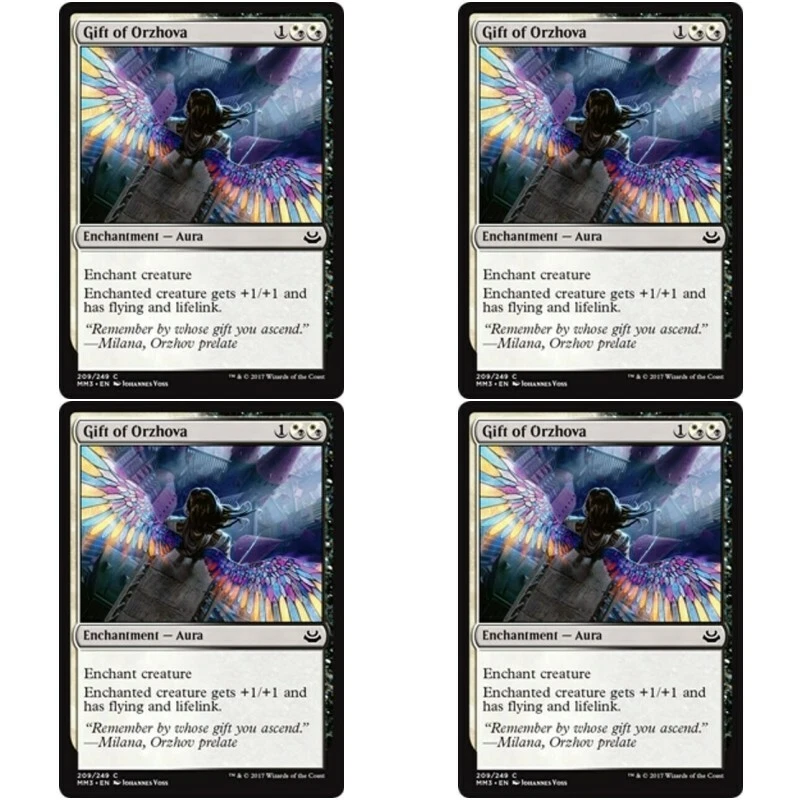 4 x GIFT OF ORZHOVA Modern Masters 2017 mtg NM White/Black - Enchantment Com - Image 1 of 1