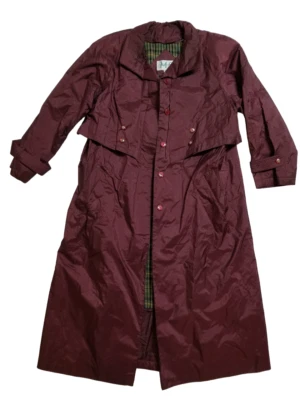 Chaqueta de lluvia completa Cambridge vintage de acrílico con forro a cuadros para mujer talla 14 E154 Foto 1 de 4