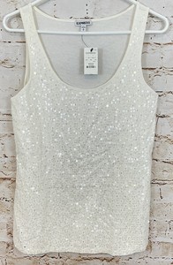 Sequin White Tank, Cami Tops for Women for sale | eBay