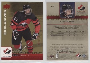 2017 Upper Deck Team Canada Juniors Exclusives Red /199 Liam Hawel #62