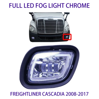 Controlador de luz antiniebla LED (izquierda) lateral para Freightliner Cascadia 2008-2017 cromado Foto 1 de 4