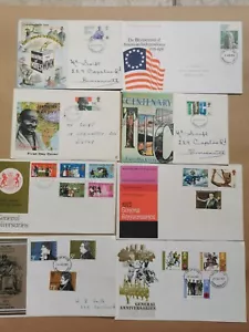 GB First Day Covers,FDC,8 Mix Anniversary Covers 68-76 Collection,Private Seller - Picture 1 of 12