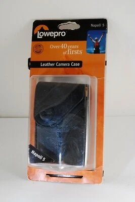  Lowepro Black Nappa Leather Napoli 5 Ultra-Compact Universal Camera Case NIP - Image 1 of 4