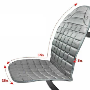 12V Car Heated Seat Cover Cushion Warmer Heating Pad Backrest Winter Universal - Foto 1 di 10