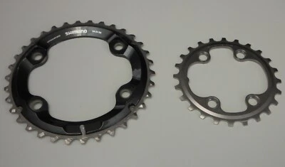 Shimano XT M8000 11-speed 34-24 tooth Chainring Set - Image 1 of 2