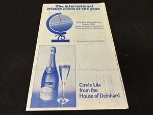 Sussex v Australia CCC Cricket (3 Day Match) 16th - 18th July 1975 Scorecard - Picture 1 of 6