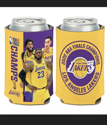 Los AngelesLakers 2020 NBA Champions 12oz Double Sided Can Coolie. Can Cooler Cover