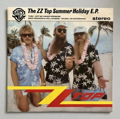 ZZ TOP The Summer Holiday EP 7" 33rpm UK 1985 Picture Sleeve Solid Centre EX/NM Foto 1 de 4