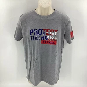 Under Armour Heat Gear Boy’s Shirt Gray Red White Blue USA Flag Size XL 953 - Picture 1 of 10