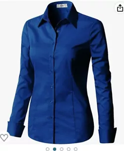 EZEN NWT Women’s top Blouse Shirt Royal Blue 2xl - Picture 1 of 10