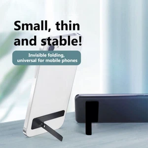 2 pièces support de téléphone en métal béquille universelle mini bureau pliant support de téléphone support - Photo 1 sur 9