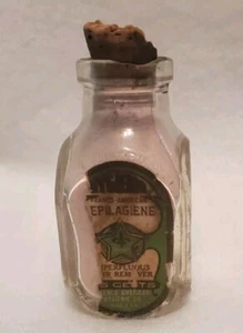 Hygienic Franco American Depilagiene Removes Superfluous Hair Glass Vial Cork - Picture 1 of 12