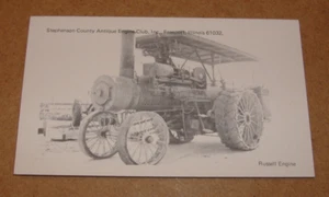 Russell Engine Tractor Freeport Illinois Postal IL Antiguo Engine Club - Imagen 1 de 2
