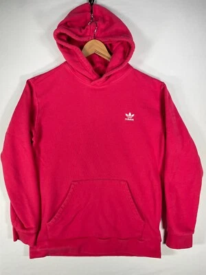 Adidas Hoodie Mens Large Pink White Trefoil Logo Originals Firebird Jumper Top - Image 1 of 4