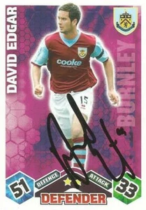 DAVID EDGAR* SIGNED BURNLEY 2009/2010 MATCH ATTAX TRADING CARD+COA - Picture 1 of 1