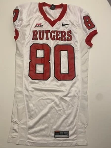 Nike RUTGERS Game Worn Issued Football Jersey Big East 2006 LARGE #80 - Picture 1 of 8