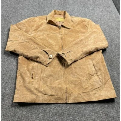 Boston Harbour Men's Light Brown Winter Outdoor Wear Leather Suede Jacket Size L - Image 1 of 4