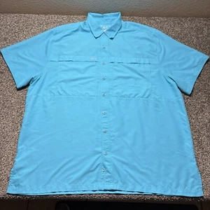 GameGuard Vented Shirt Mens 3X Blue Microfiber Quick Dry Short Sleeve - Picture 1 of 9