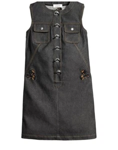 Coach 1941 Japanese denim black concho buttons dress size 0 86966 embroidered - Picture 1 of 12