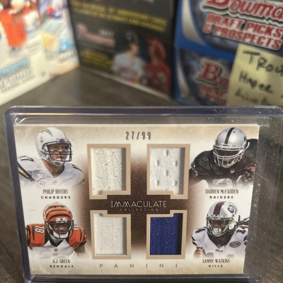2014 Panini Immaculate Quads Philip Rivers, A.J. Green, Sammy Watkins  /99 - Image 1 of 1