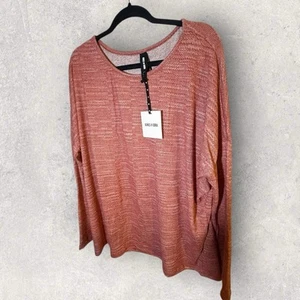 Agnes Dora Top Womens XXL(18-20) Long Sleeve Casual Stretch Sweater Red/Pink - Picture 1 of 5