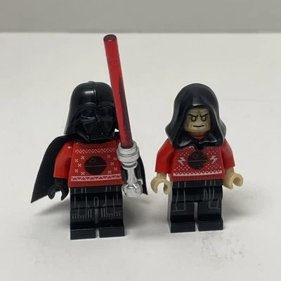 LEGO Star Wars Darth Vader and Palpatine Red Christmas Sweater Death Star 75279 - Image 1 of 2