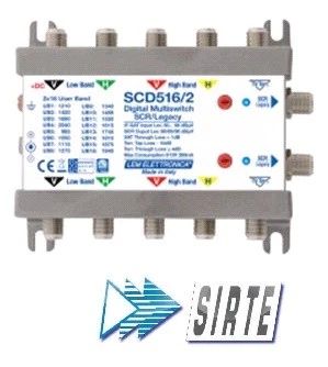 MULTISWITCH LEM SCD516/2 dCSS 5 CAVI (4 IF-SAT); 2 derivata SCR 1X16 - Immagine 1 di 1