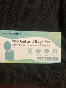 Tragbare Kulturbeutel Poo Gel Set, (20er Pack), schwarz - 20 Beutel + 20 Gel - Bild 1 von 3