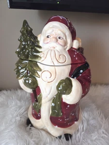 Santa Claus 15" Cookie Jar Winter Wonderland Christmas Kitchen Decor 3D NOS - Picture 1 of 10